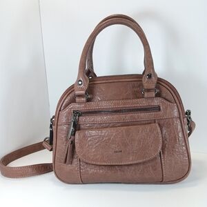 Colab Faux Leather Shoulder Bag Purse Crossbody Bag Brown